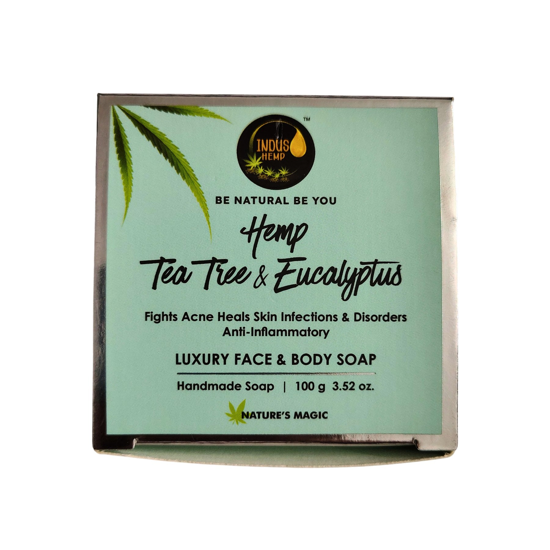 Indus Hemp Tea Tree & Eucalyptus Soap Bar 100g
