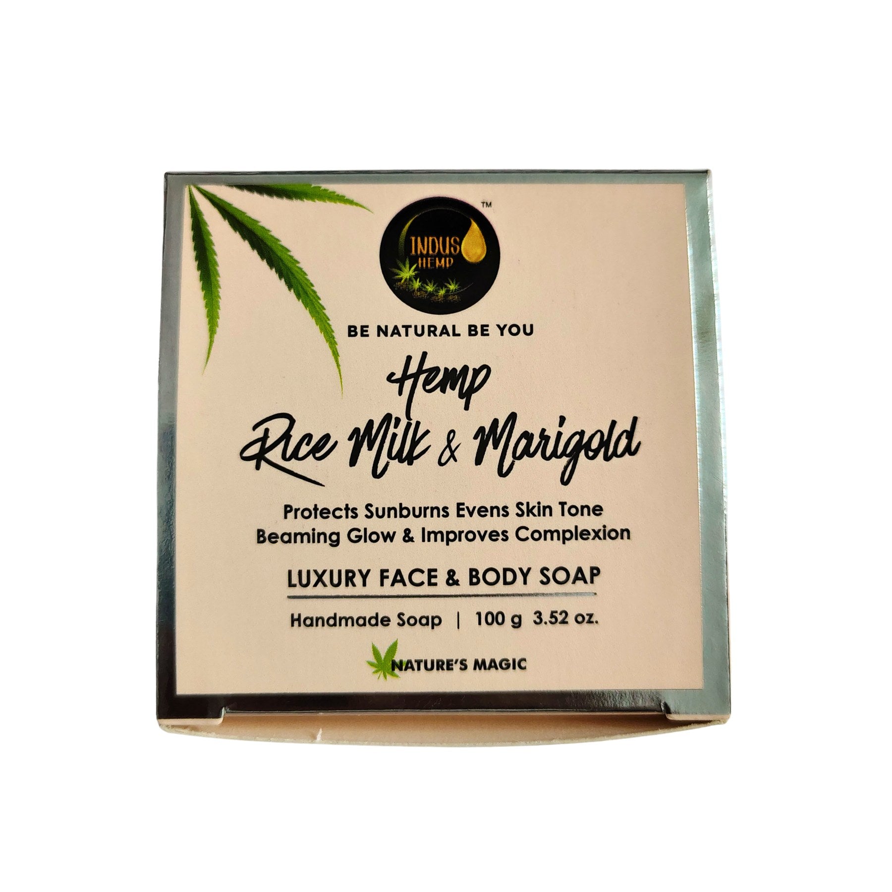 Indus Hemp Rice Milk & Marigold Soap Bar 100g