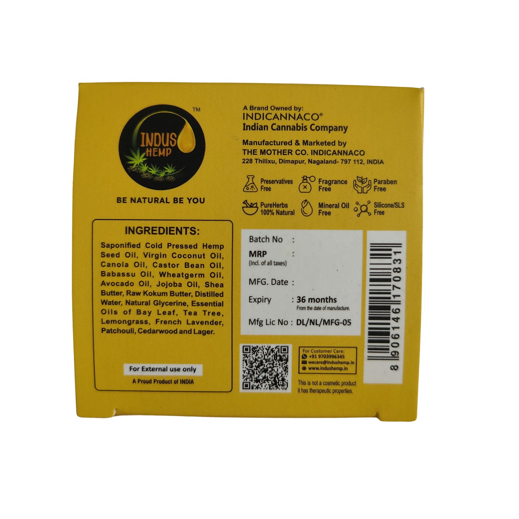 Hemp Brewsky Beer Shampoo Bar 100g