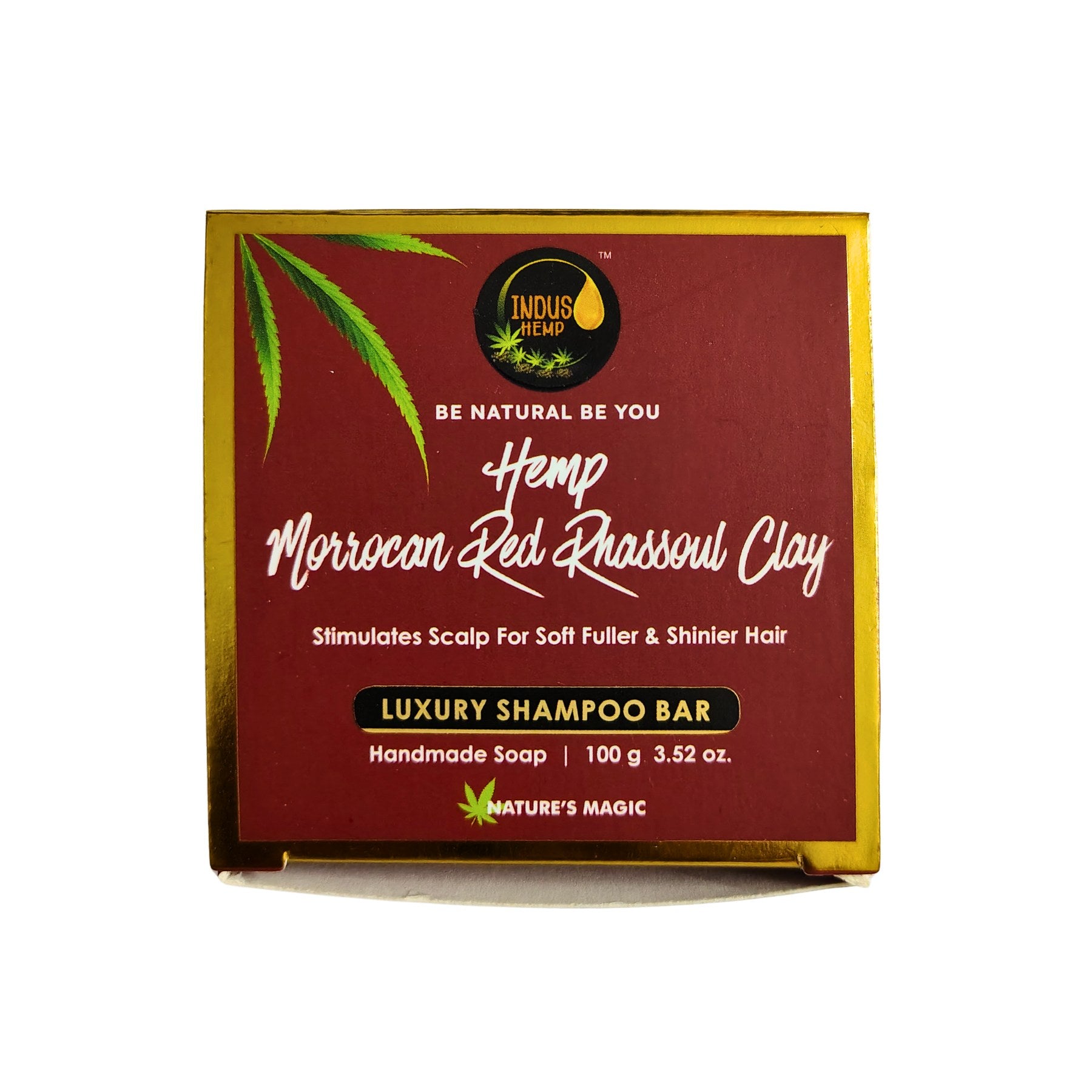 Hemp Moroccan Red Rhassoul Clay Shampoo Bar 100g