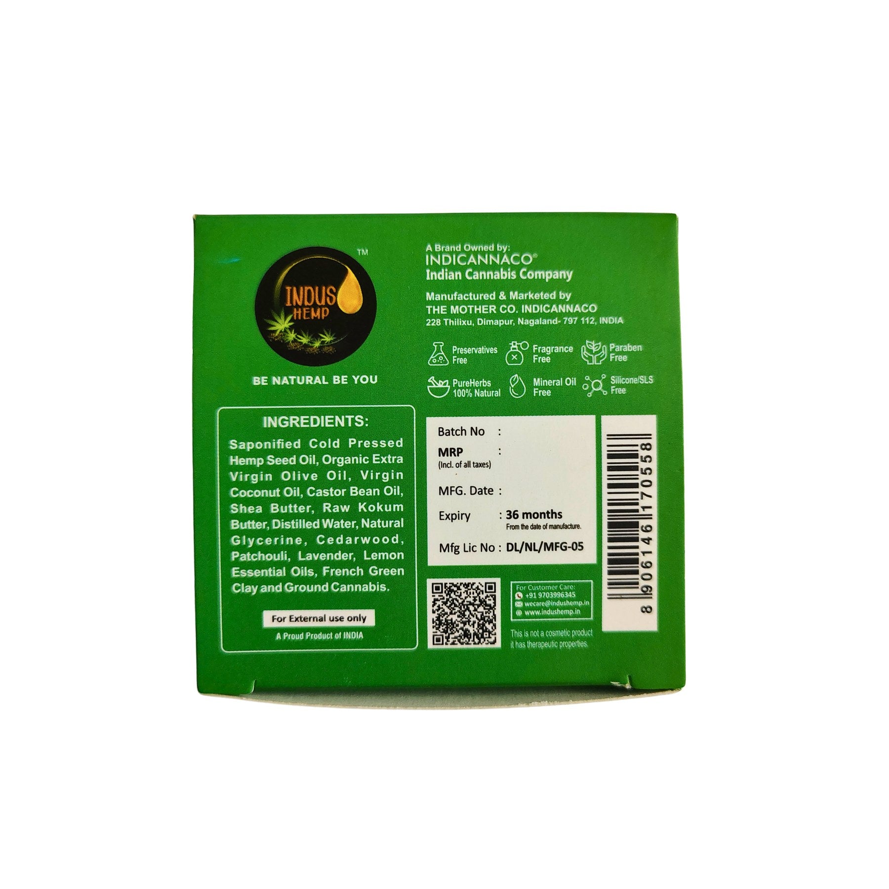 Indus Hemp Vijaya Soap Bar 100g
