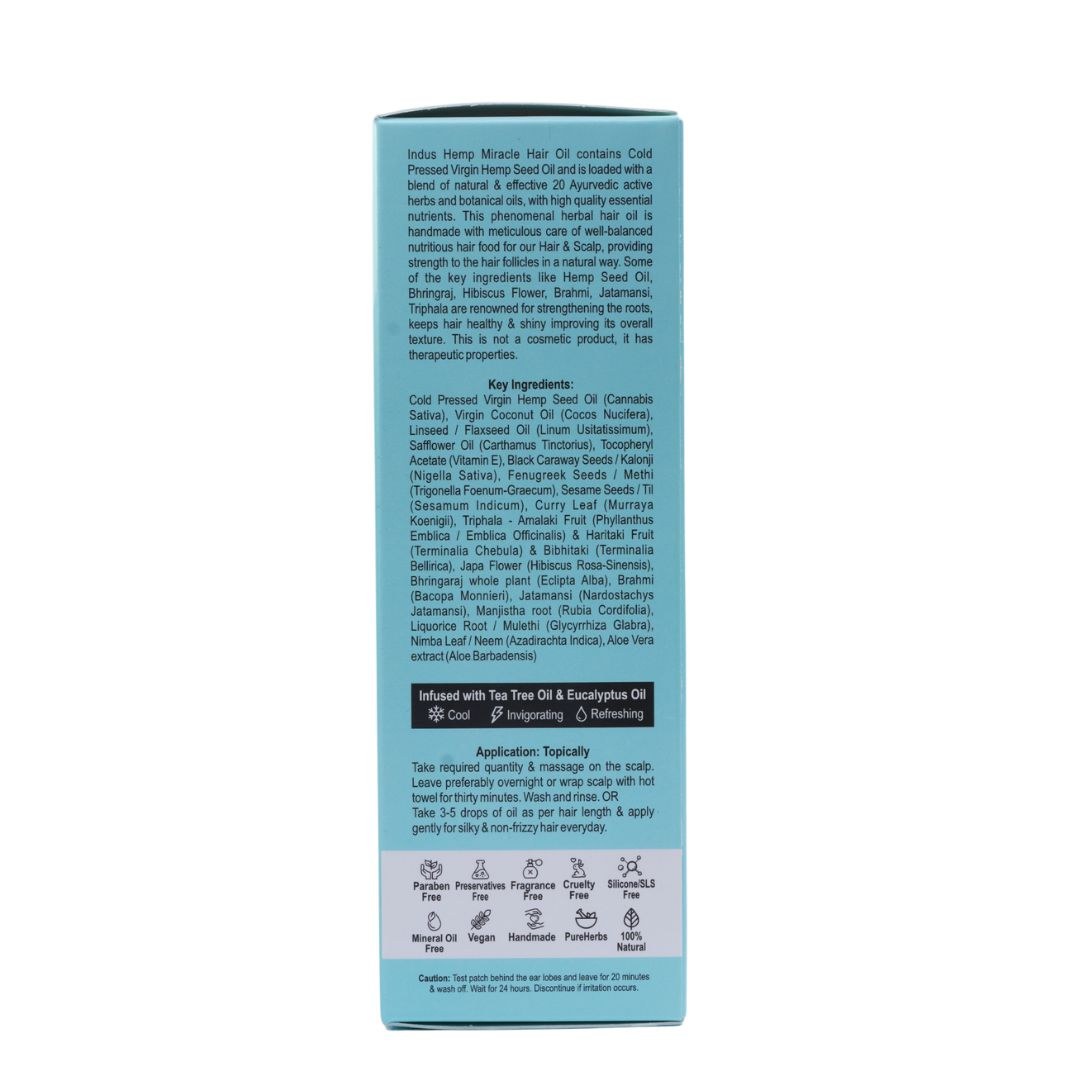 Indus Hemp Miracle Hair Oil � Tea Tree & Eucalyptus 200ml