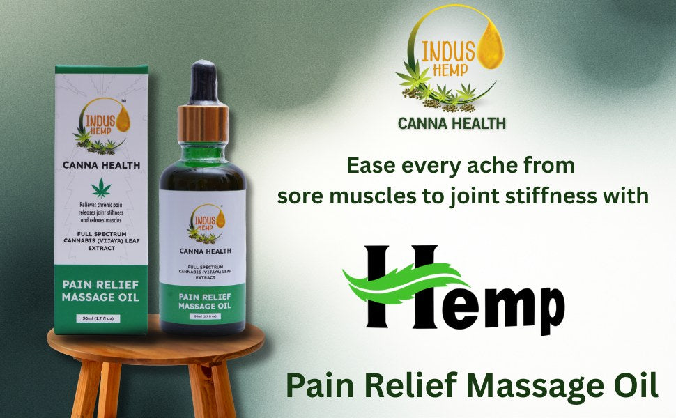 Indus Hemp Canna Health Pain Relief Massage Oil 50ml