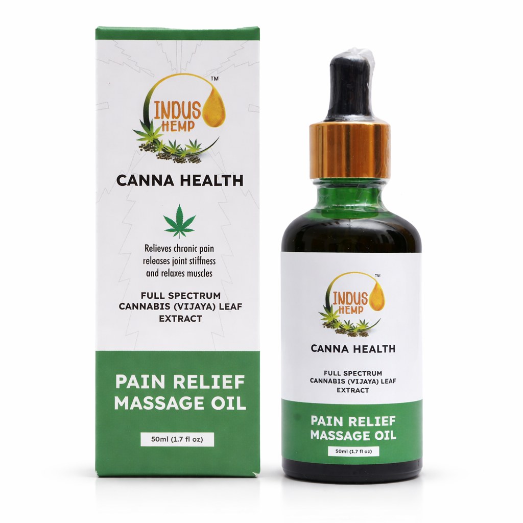 Indus Hemp Canna Health Pain Relief Massage Oil 50ml