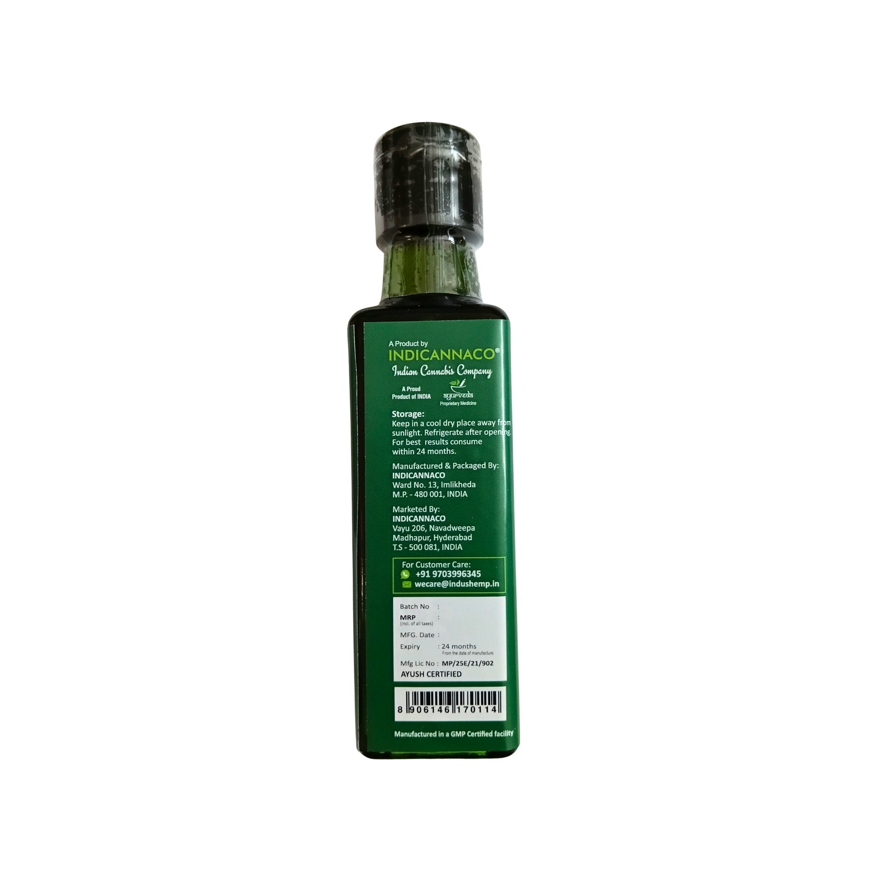 Indus Hemp Raw Cold-Pressed Hemp Seed Oil for Pets 100ml