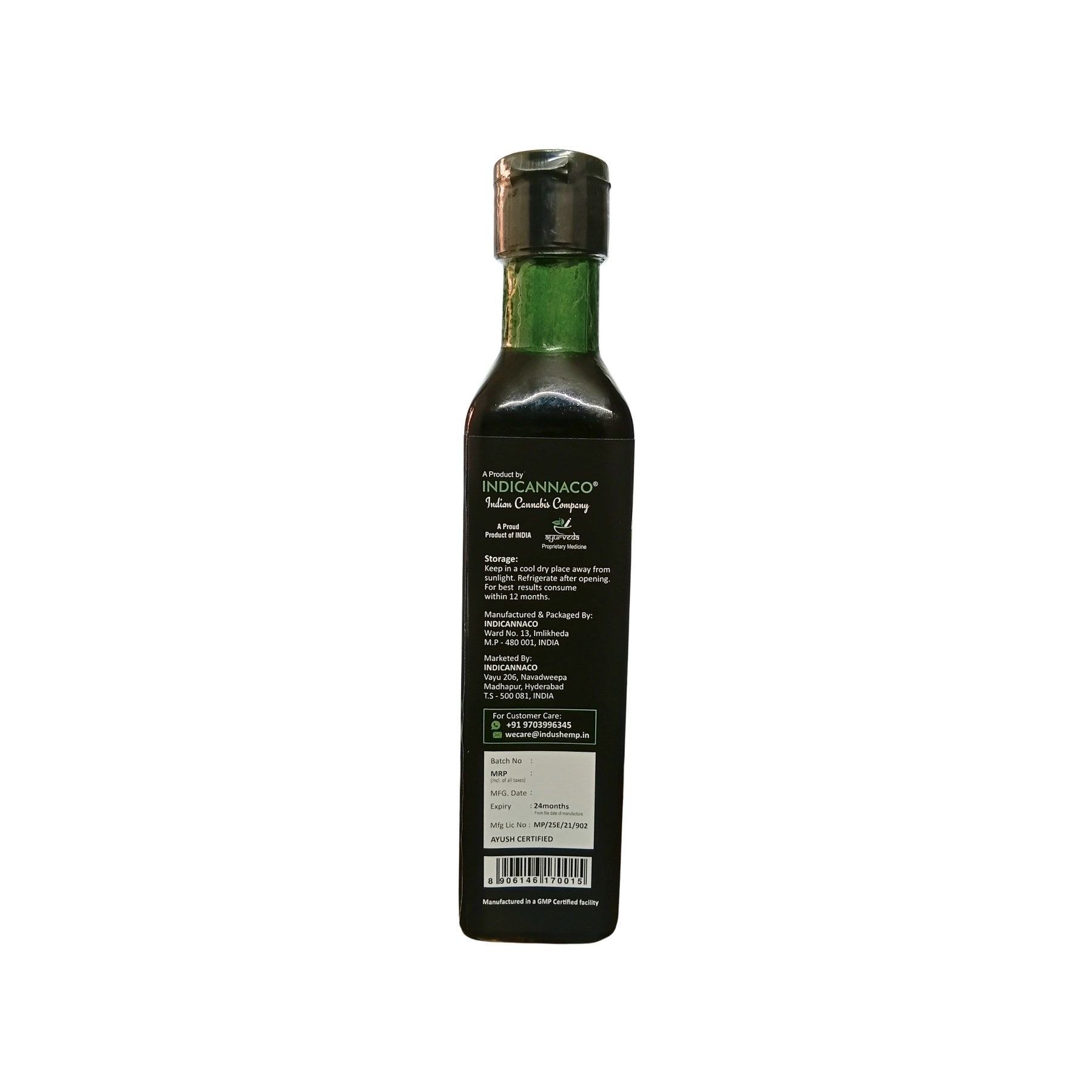 Indus Hemp Raw Cold-Pressed Hemp Seed Oil 250ml