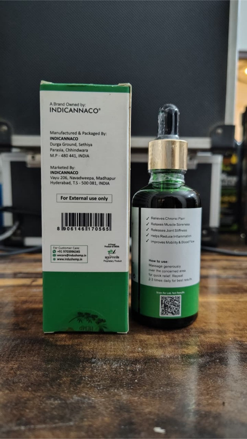Indus Hemp Canna Health Pain Relief Massage Oil 50ml