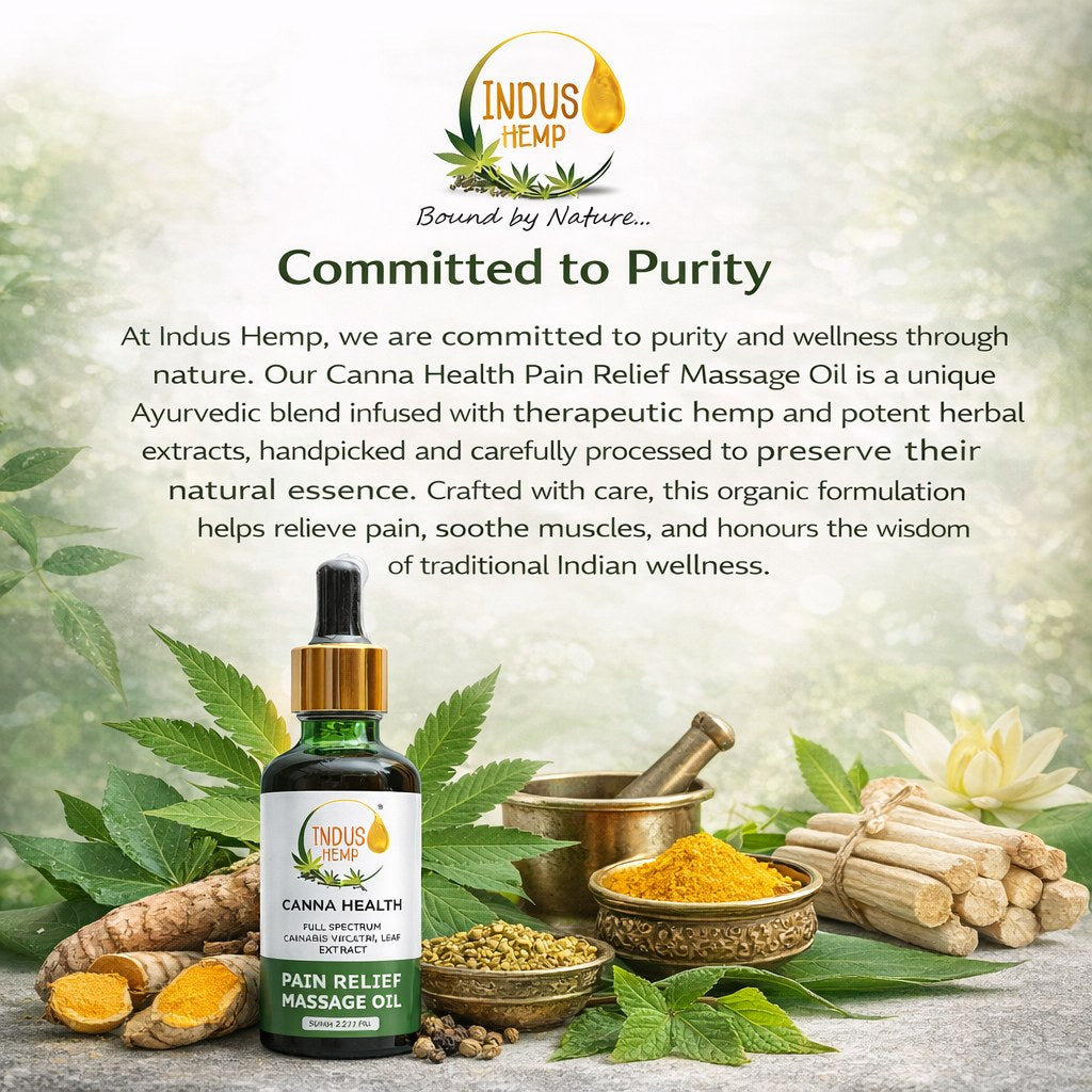 Indus Hemp Canna Health Pain Relief Massage Oil 50ml