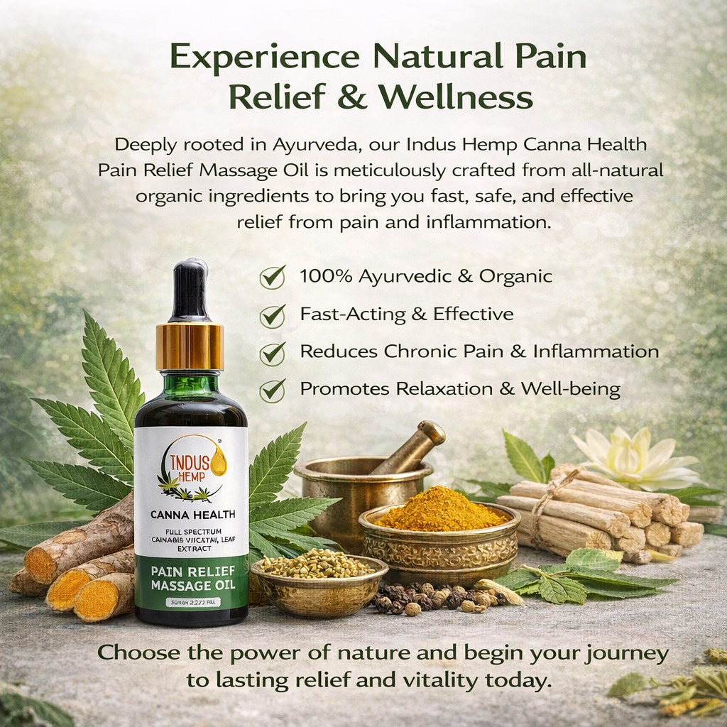 Indus Hemp Canna Health Pain Relief Massage Oil 50ml